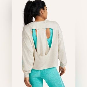 NWT Peloton Open Back Work It Out Long Sleeve Sweatshirt